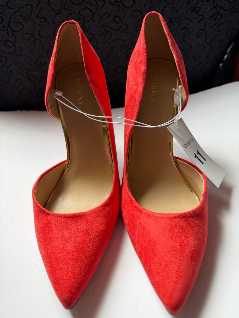 Merona Red Pointed D'Orsay Heels